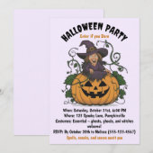 Halloween Heks Feest Uitnodiging (Voorkant / Achterkant)