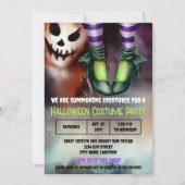 Halloween Heks Ghost Kostuum Feest Kaart (Voorkant)