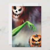 Halloween Heks Ghost Kostuum Feest Kaart (Achterkant)