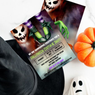 Halloween Heks Ghost Kostuum Feest Kaart