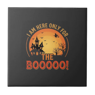 Halloween Heks Griezelen Huis Boe Design_1 Tegeltje