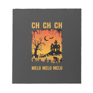 Halloween Heks Griezelen Huis Silhouet Kunst_1 Notitieblok