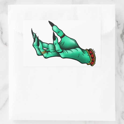 Halloween Heks Hand Sticker (Tas)
