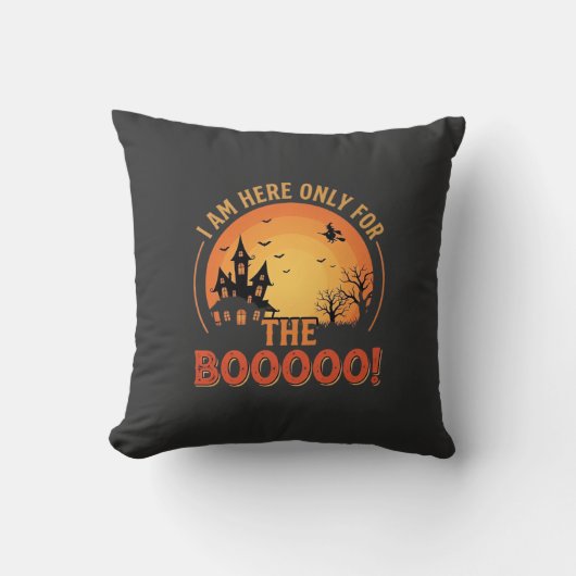 Halloween Heks Heeft Huis Boe Design_1 Kussen (Voorkant)