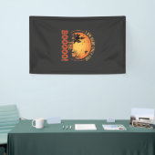 Halloween Heks Heeft Huis Boe Design_1 Spandoek (Beurs)