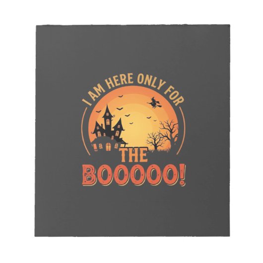 Halloween Heks Heeft Huis Boo Design_1 Notitieblok (Voorkant)