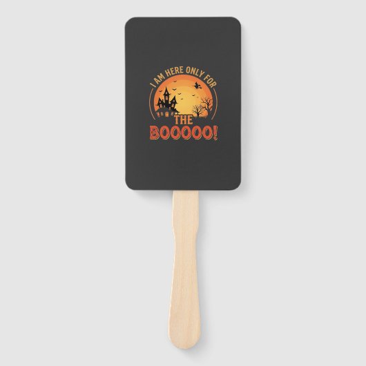 Halloween Heks Heksenhuis Boe Design_1 Handwaaier (Voorkant)