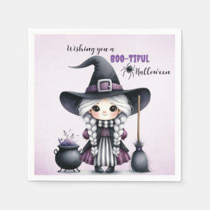 Halloween Heks Hekserij Tovenaars Kasteel Servet