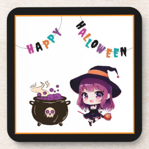 Halloween/heks/herfst/oktober Bier Onderzetter