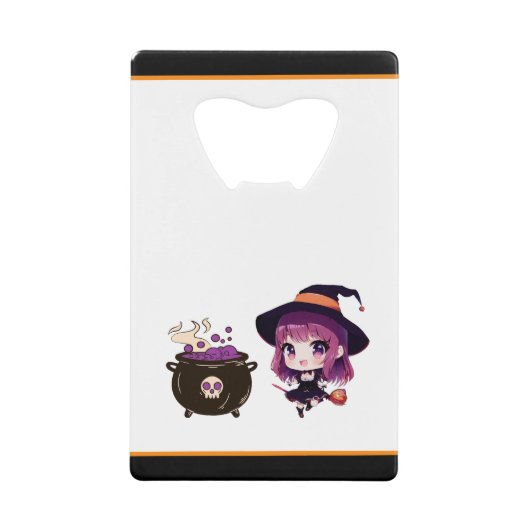 Halloween/heks/herfst/oktober Creditkaart Flessenopener (Voorkant)