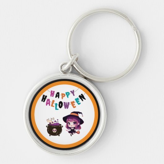 Halloween/heks/herfst/oktober Sleutelhanger (Voorkant)