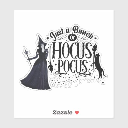 Halloween heks hocus pocus ontwerp sticker (Vel)