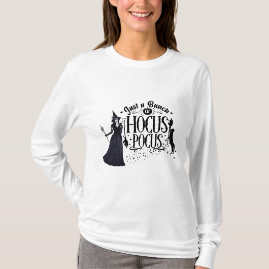 Halloween heks hocus pocus ontwerp t-shirt (Voorkant)
