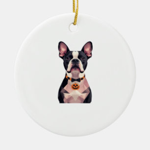 Halloween heks hond Klassiek T-shirt Keramisch Ornament