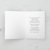 Halloween Heks in bed met kat en uil Kaart (Binnen)