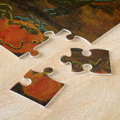 Halloween heks in een pompoenpleister puzzel (Zijkant)