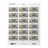 Halloween Heks in Flight Adresetiketten Etiket (Full Sheet)