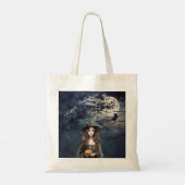Halloween heks in het maanlicht tote bag (Achterkant)