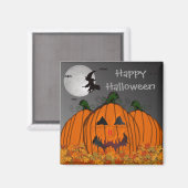 Halloween heks in vlucht magneet (Voorkant / Achterkant)