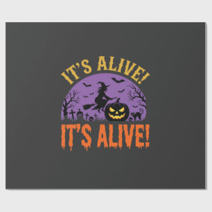 Halloween Heks Jack O Lantern Het Leeft Cadeaupapier