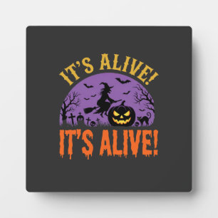 Halloween Heks Jack O Lantern Het Leeft Fotoplaat