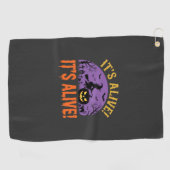 Halloween Heks Jack O Lantern Het Leeft Golfhanddoek (Horizontaal)