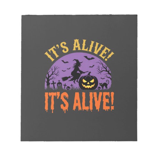 Halloween Heks Jack O Lantern Het Leeft Notitieblok (Voorkant)