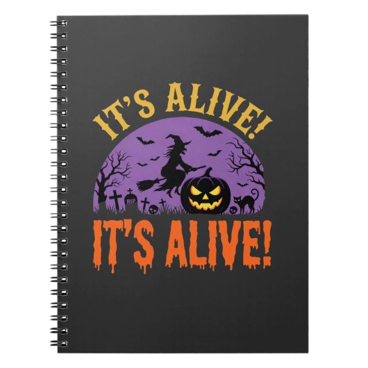 Halloween Heks Jack O Lantern Het Leeft Notitieboek (Voorkant)