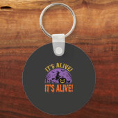 Halloween Heks Jack O Lantern Het Leeft Sleutelhanger (Voorkant)