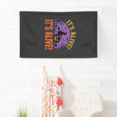 Halloween Heks Jack O Lantern Het Leeft Spandoek (Insitu)