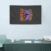 Halloween Heks Jack O Lantern Het Leeft Spandoek (Beurs)