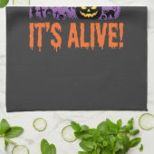 Halloween Heks Jack O Lantern Het Leeft Theedoek (Gevouwen)