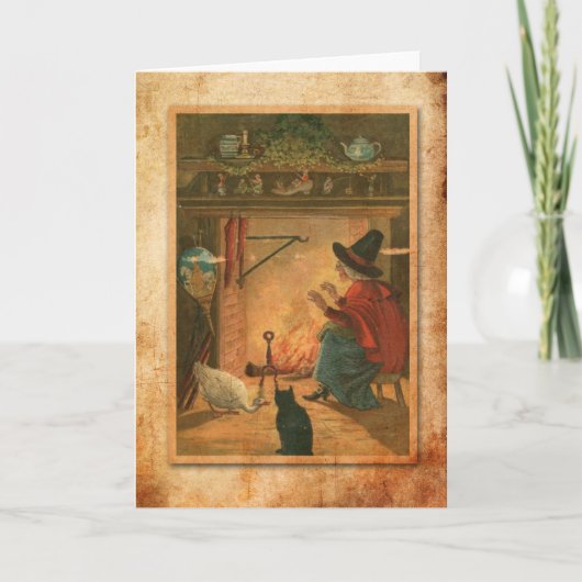 Halloween-heks Kaart (Voorkant)