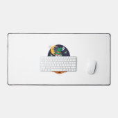 Halloween Heks Kabouter Bezem Pompoenen Maan Bureaumat (Keyboard & Muis)
