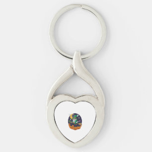 Halloween Heks Kabouter Bezem Pompoenen Maan Sleutelhanger