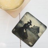 Halloween  heks kartonnen onderzetters