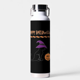 Halloween Heks Kat en Pompoen Waterfles