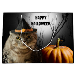 Halloween Heks Kat Gift Bag Groot Cadeauzakje