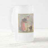 Halloween-heks, kat-Mok, steins Matglas Bierpul (Voorkant links)