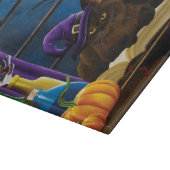 Halloween Heks Kat Paarse Magic Snijplank (Hoek)
