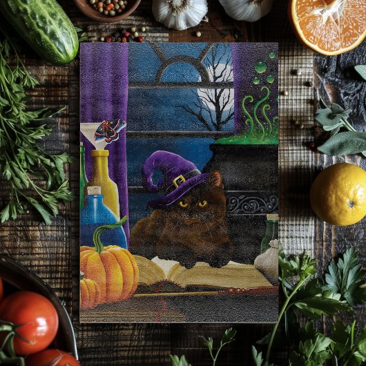 Halloween Heks Kat Paarse Magic Snijplank