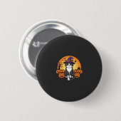 Halloween Heks Kat Pompoen Maan Ontwerp_1 Ronde Button 5,7 Cm (Voorkant /achterkant)