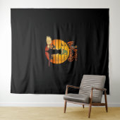 Halloween heks kat Pompoen Skeleton Bat eng Wandkleed (In Situ (horizontaal))