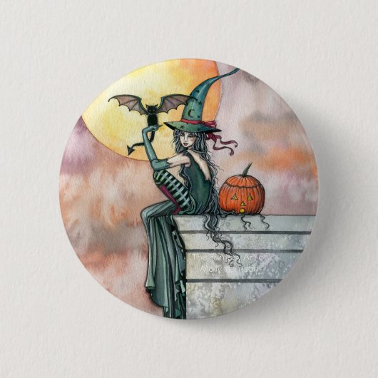 Halloween Heks Kat Speldje van Molly Harrison (Voorkant)