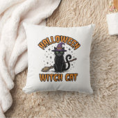 Halloween Heks Kat Vintage Gravure Design_1 Kussen (Deken)