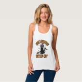 Halloween Heks Kat Vintage Gravure Design_1 Tanktop (Volledige Voorkant)