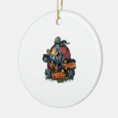 Halloween heks keramisch ornament (Links)