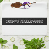 Halloween Heks Keukenhanddoek (Gevouwen)