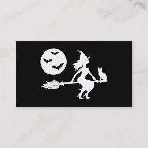 Halloween Heks Kleine Zakelijke Bestelling Bedankt Visitekaartje