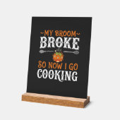 Halloween Heks Kookbezem Gebroken Ontwerp_1 Acryl Bord (Hoek)